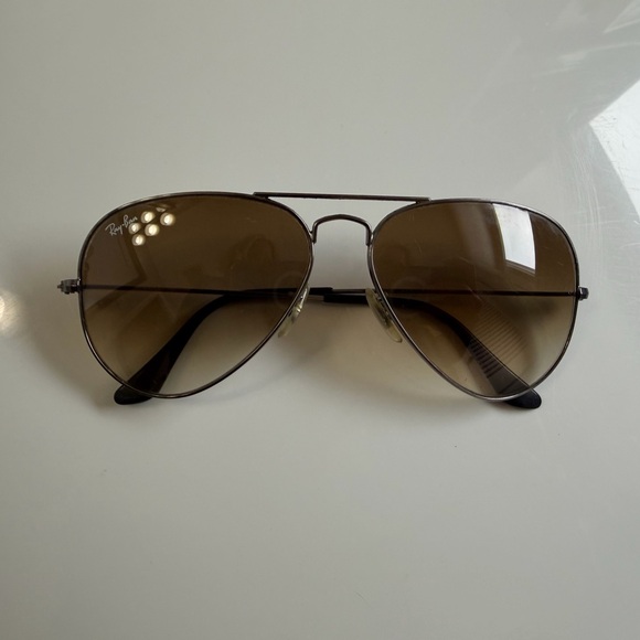 Ray-Ban Accessories - Ray-Ban Aviator Sunglasses - Brown Gradient Lenses, Dark Metal Frame
